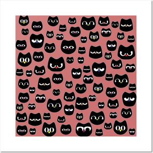 Funny cat faces Posters and Art